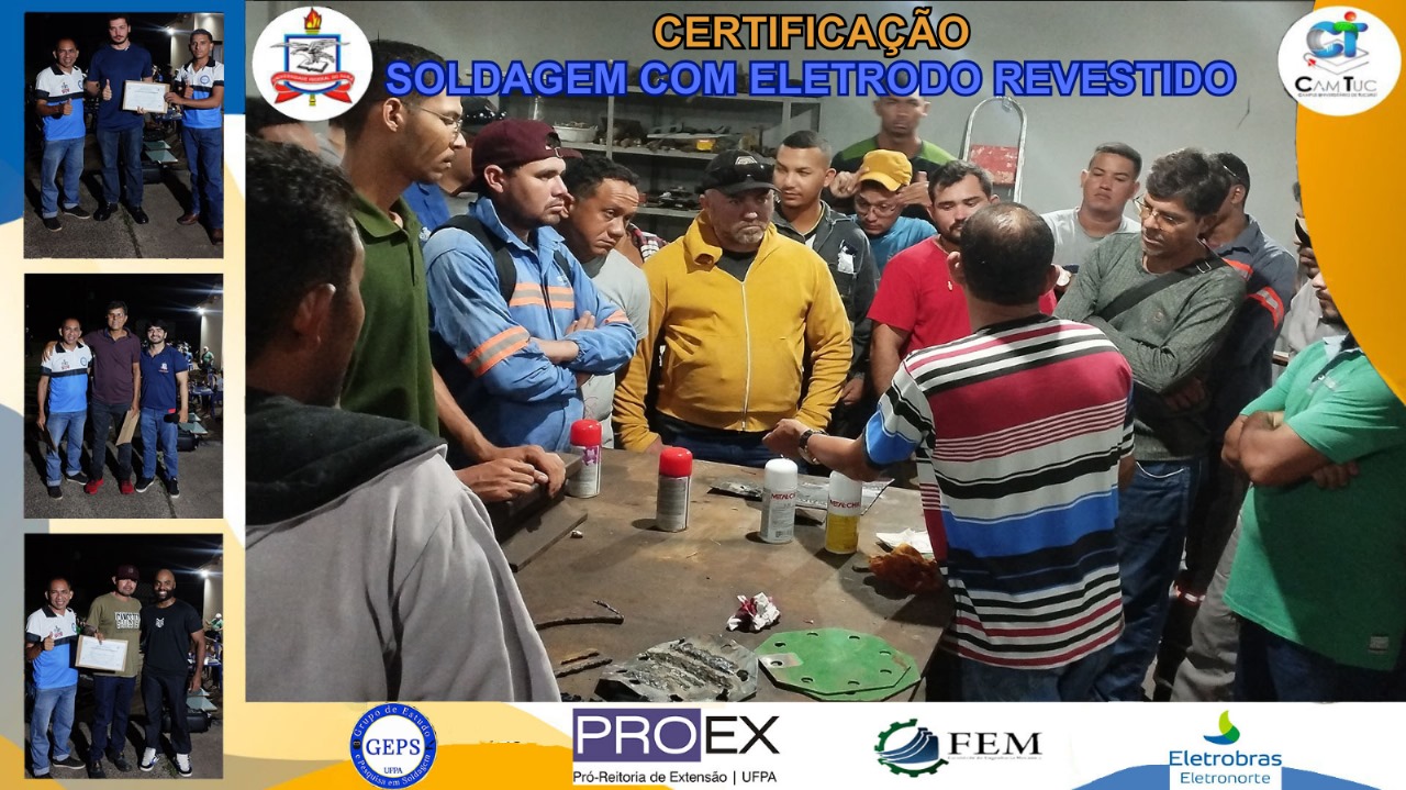 Curso de Soldagem com Eletrodo Revestido forma 29 profissionais em Tucuruí com apoio da UFPA e ELETRONORTE